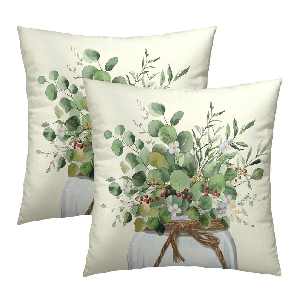 Conjunto de capas de almofada Eucalyptus Leaf 55x55cm Mweet Spring Green