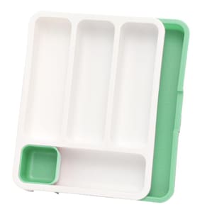 Porta Talheres Extensivel Para Gaveta Verde 36 X 29 Cm