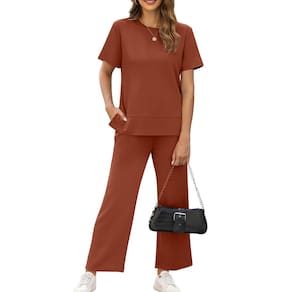 Conjunto de viagem feminino Outfit XIEERDUO de 2 peças Summer S