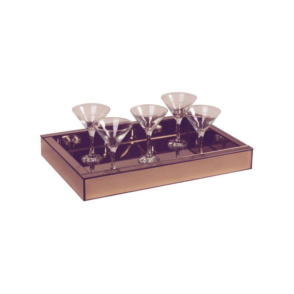Bandeja Espelho Bronze Decoração Luxo 50X30