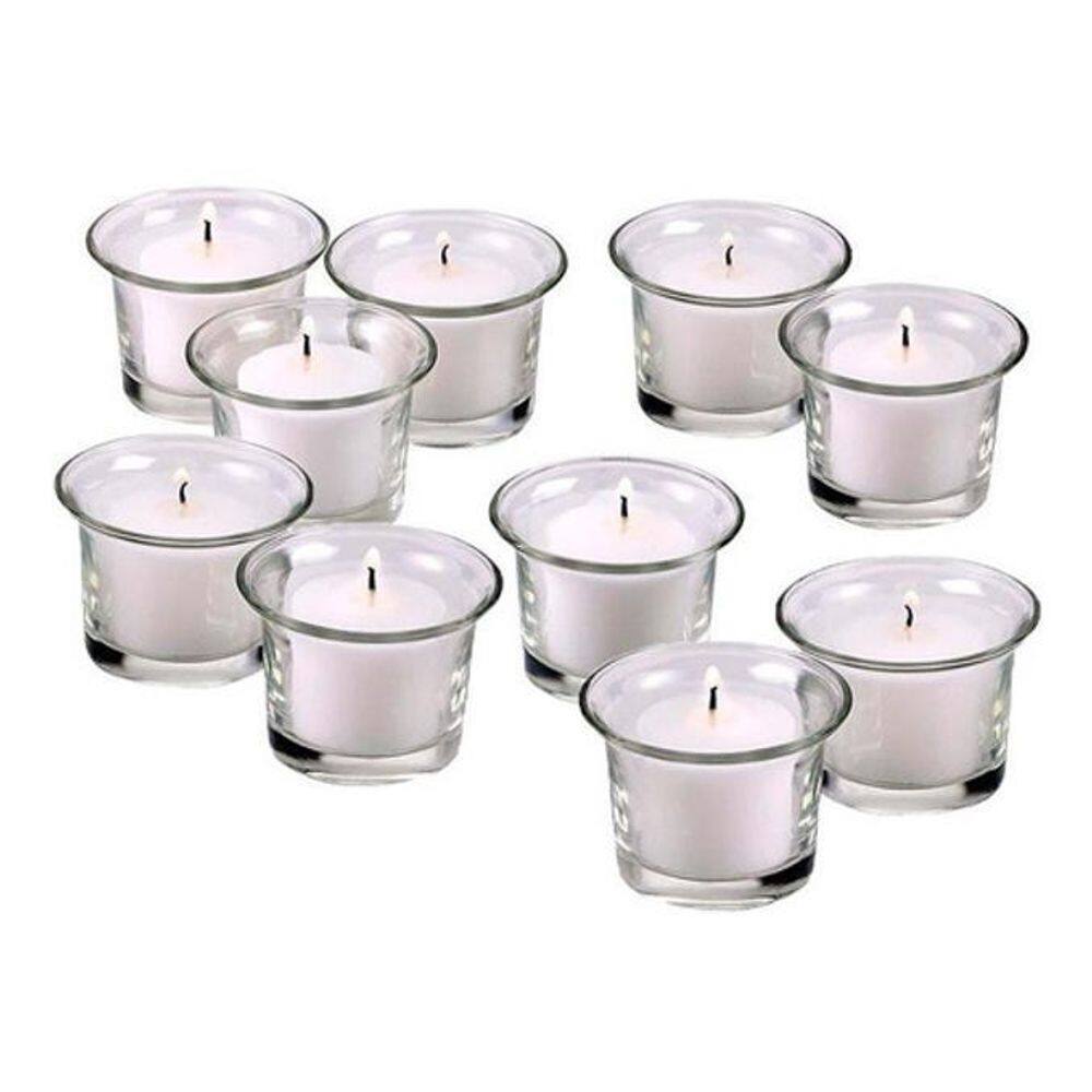15 X Velas Votivas Rechauds Copo Porta Velas Vidro - 7Hrs