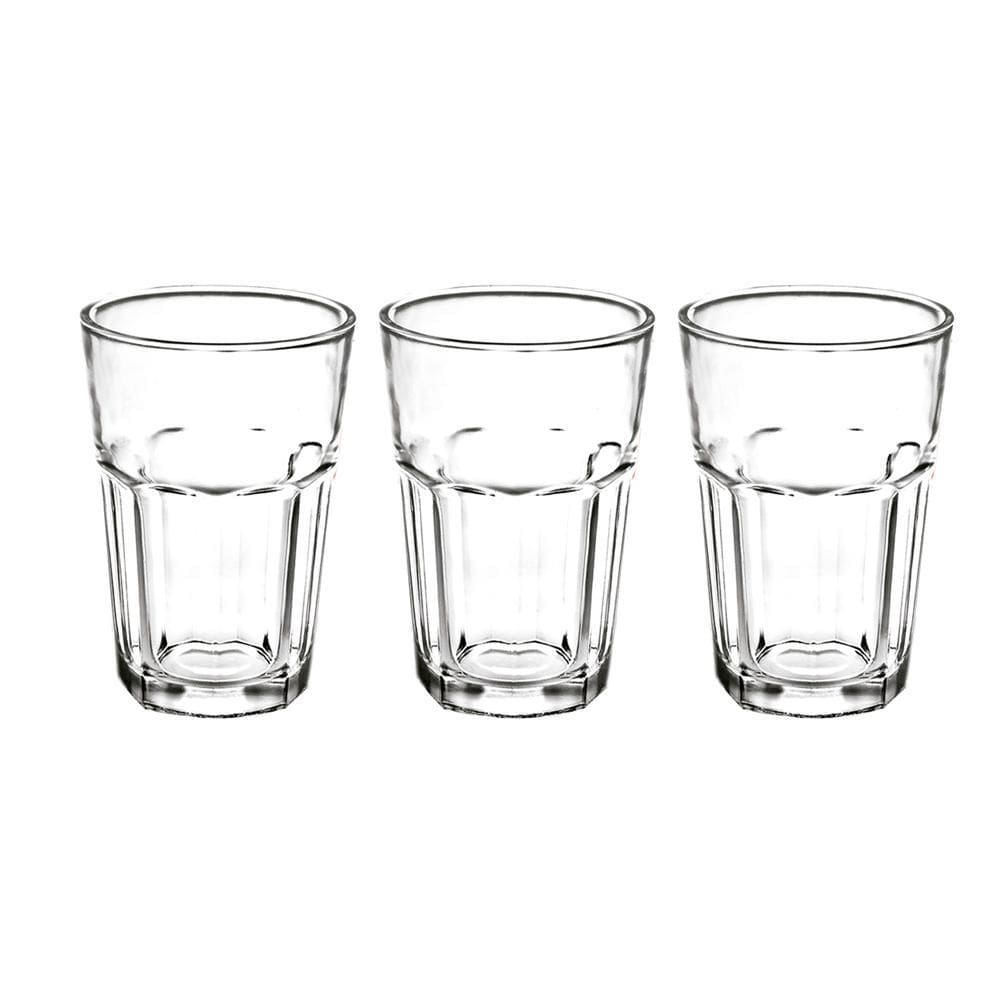 Conjunto 3 Copos De Vidro Casual 360Ml Class Home