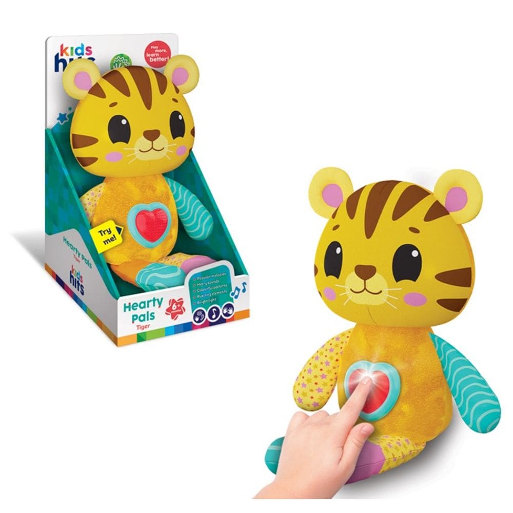 Pelúcia Tigre Musical Amigos Saudáveis Luz E Som - Shiny Toys