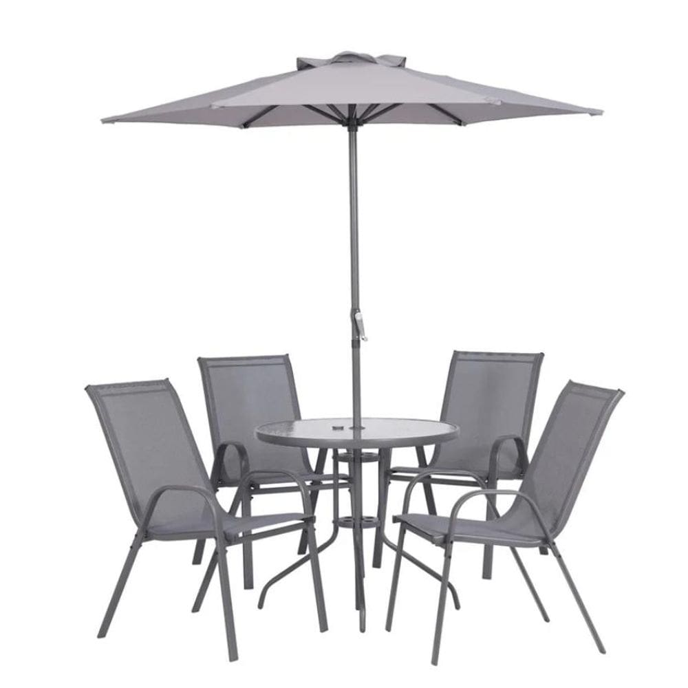 Jogo de Jantar de Terraço Metálico Nairobi 6 Peças