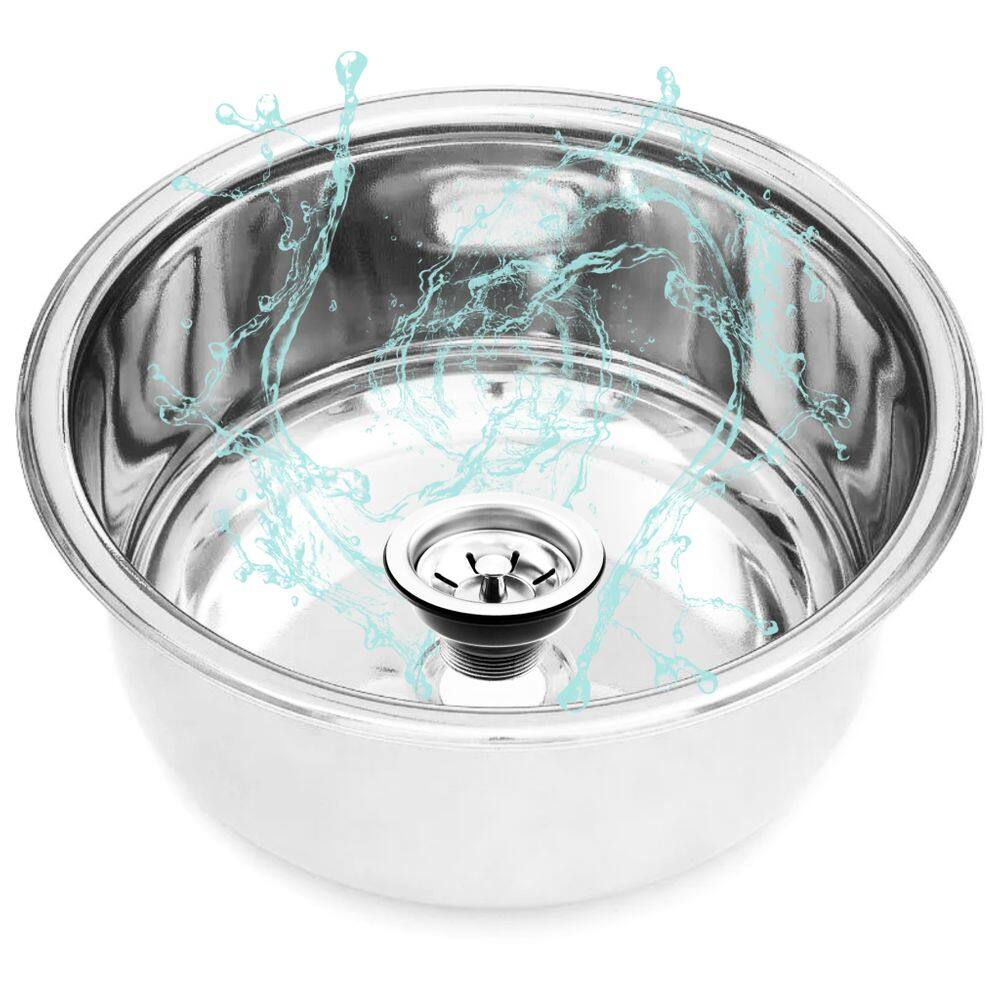 Resistência à Corrosão! Cuba Redonda de Inox c/ Aço 304 - 30x15cm