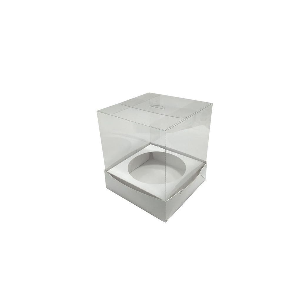 Caixa Para Panetone 13X13X15Cm Branco Kit 10Und