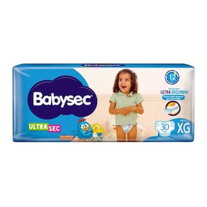 Fralda Babysec Ultrasec Tamanho XG Pacote Mega 30 Unidades