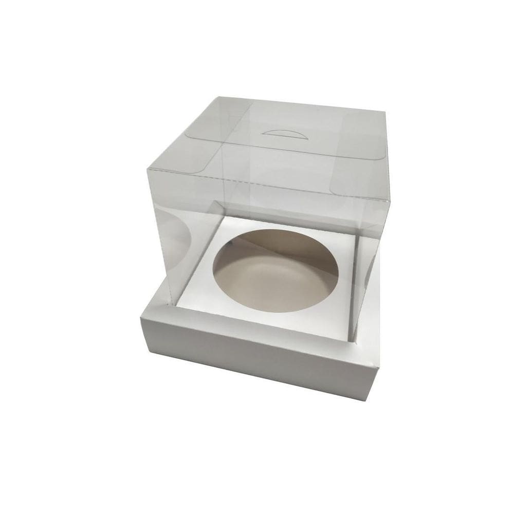 Caixa Para Panetone 250G Branco Com Borda Kit 20Und