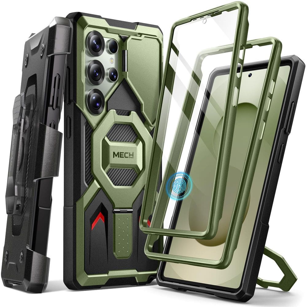 Capa com suporte magnético TONGATE para Samsung Galaxy S25 Ultra Green