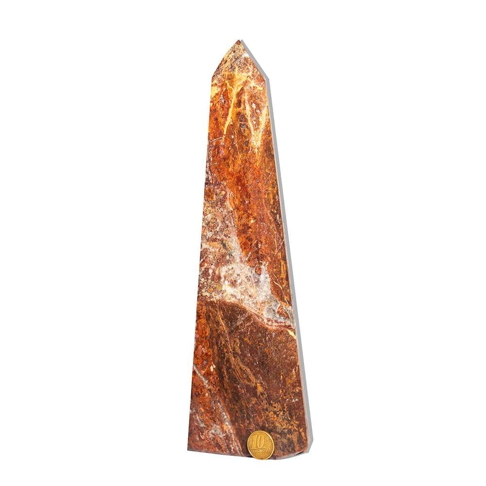 Ponta Calcedônia Mosaico Pedra Natural 1,5Kg 28cm Classe C