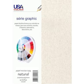 Papel Para Impressão A4 Reciclado Natural 150G 50Fls