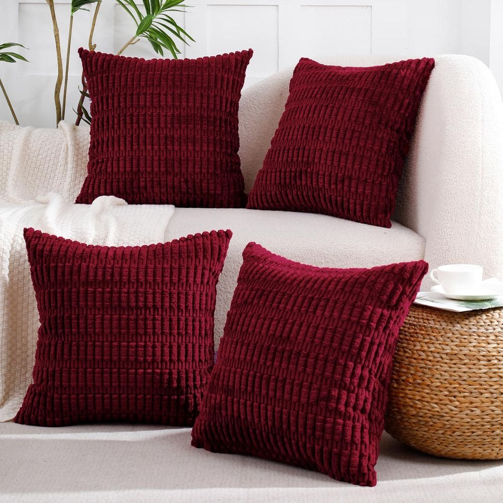 Capas de almofada All Smiles Decorative Burgundy 40x40cm