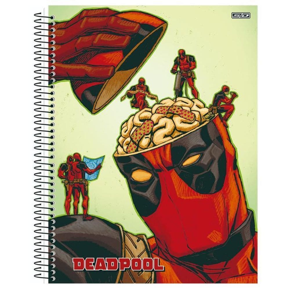 Caderno Elastico Deadpool Amarelo Pis 16.02 Cofins 73.78 N/C