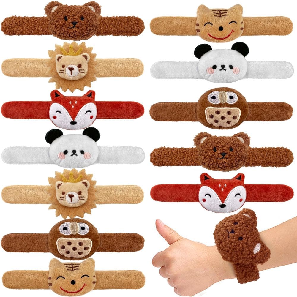 Pulseiras Stuffed Animal Slap, conjunto XIPEGPA de 24 para crianças