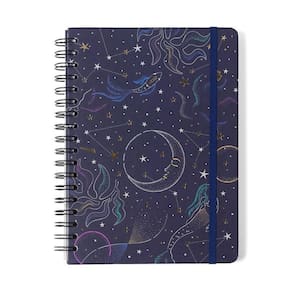 Caderno Espiral Astral Pautado 17X24 Mare Azul 160 Fls