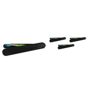 Kit 4 Porta Escova Dental Preto Plástico