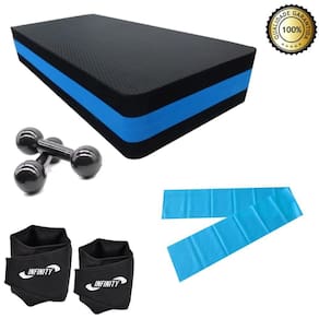 Kit Funcional Caneleira 3 Kg + Step + Faixa Média + Halter 5