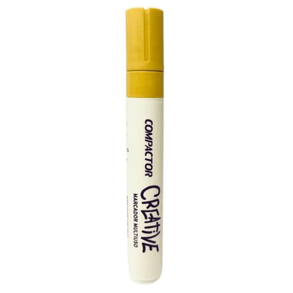 Marcador Multiuso Creative 4Mm Amarelo Creme Compactor