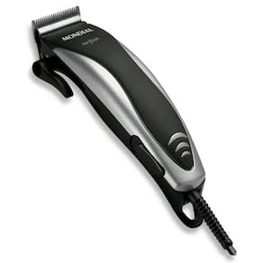 Maquina Cortar Cabelos Mondial 4 Pentes Silver Black 220V