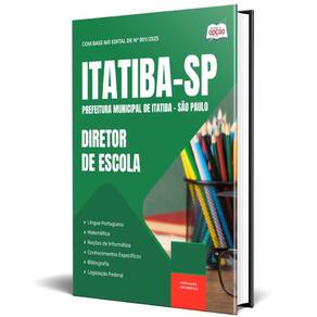 Apostila Prefeitura De Itatiba Sp 2025 - Diretor De Escola