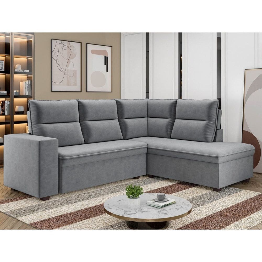 Sofá Canto Arruba Tamanho 220cm X 179cm Grafite