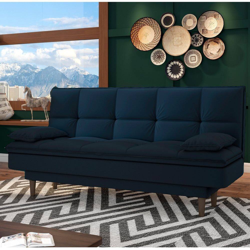 Sofá Cama Reclinável 190cm X 96cm Liverpool Azul