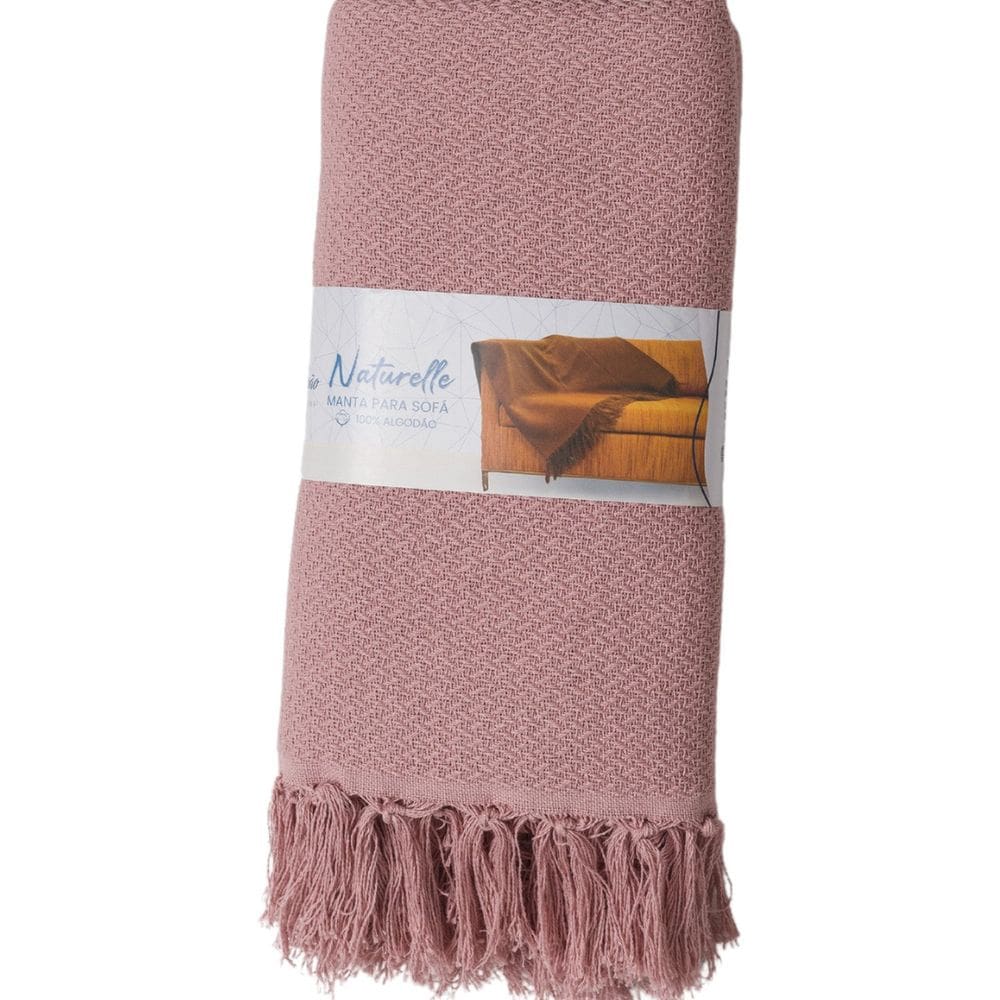 Manta para Sofá São João 120x300 Cm Rosa