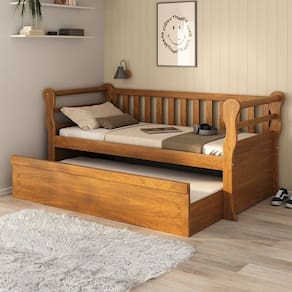 Bicama de Madeira para Quarto 214cm X 78cm Mogno Mel