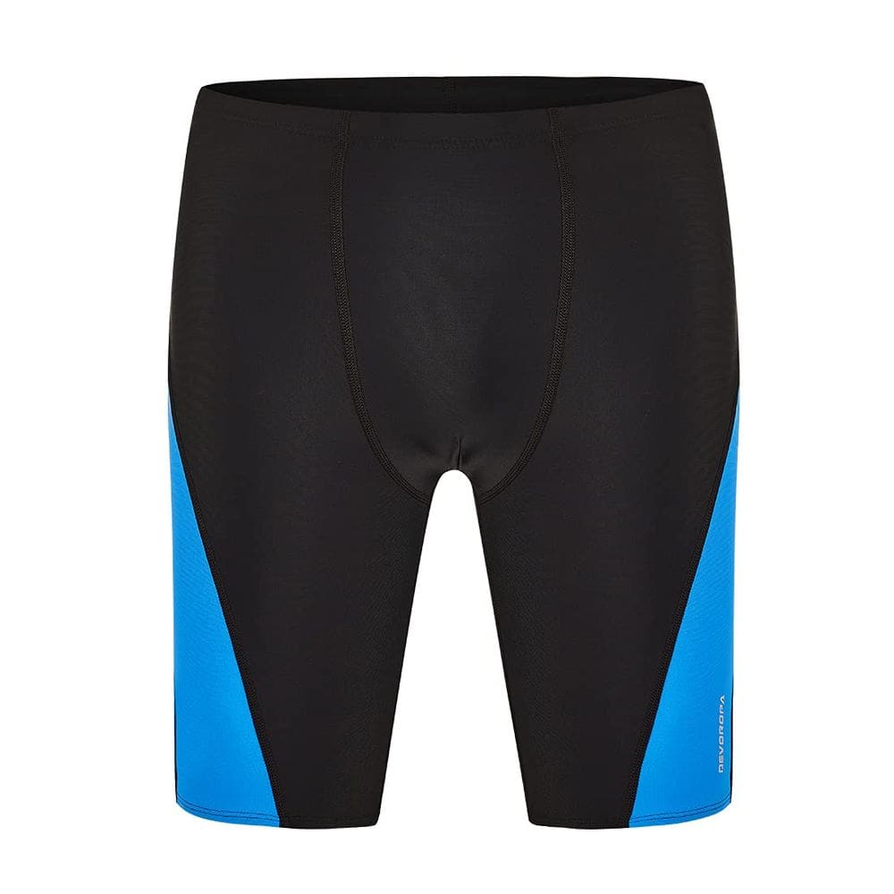 Jammers de natação DEVOROPA Slim Fit UPF 50+ para meninos preto/azul GG