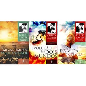 Kit 3 Livros Chico Xavier Mecanismos Da Mediunidade +