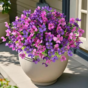 Flores artificiais Homsunny para decoração de primavera ao ar livre x12