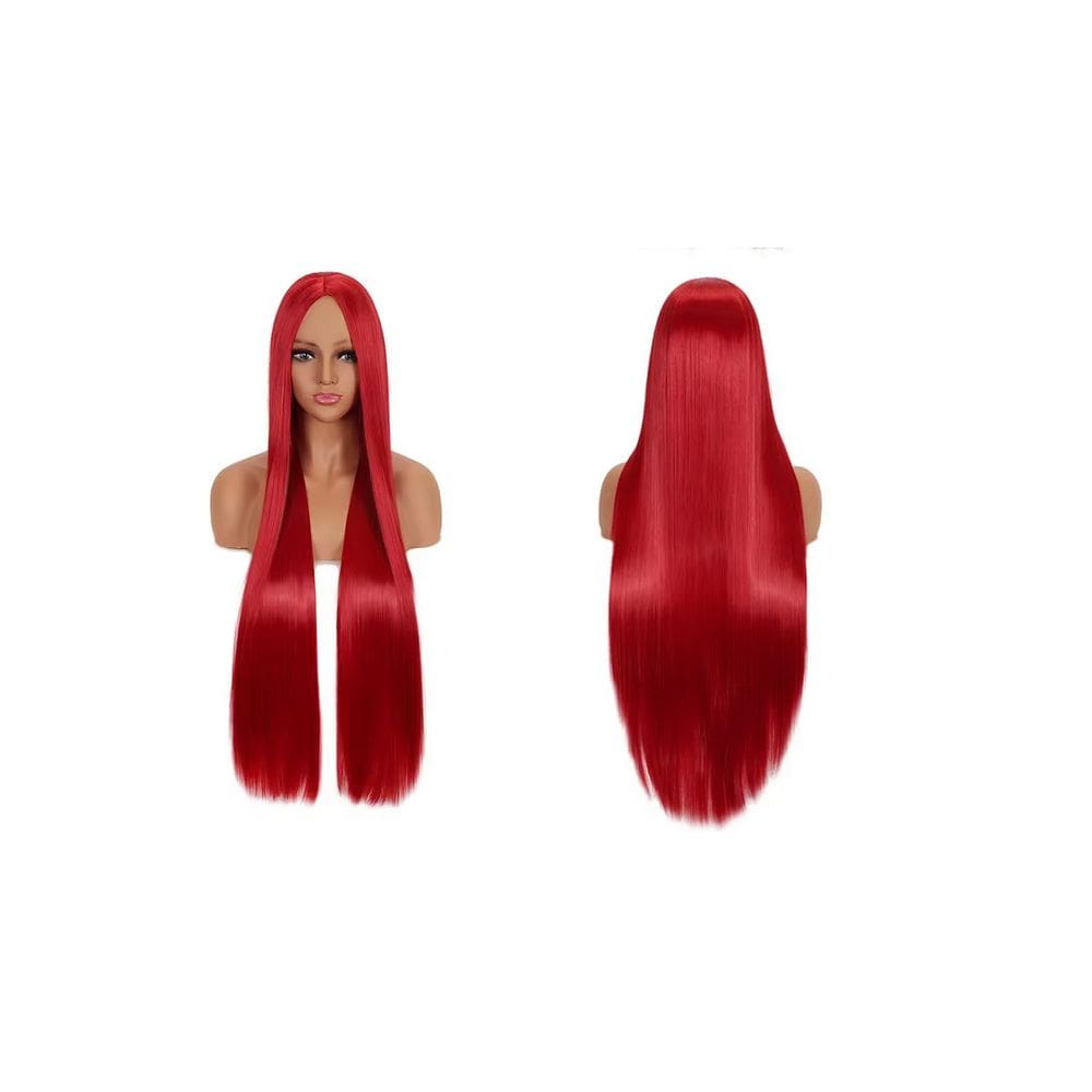 Peruca Longa Erza Scarlet Vermelha Chidori Yoshino Cosplay