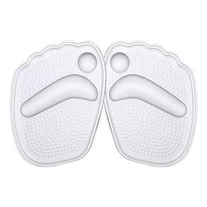 Par Palmilha Ortopédica Protetor Para Pés Almofadas Silicone Sapato Branco