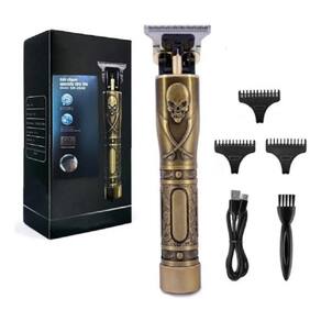 Máquina Profissional Bivolt Cabelo E Barba Shinon Caveira