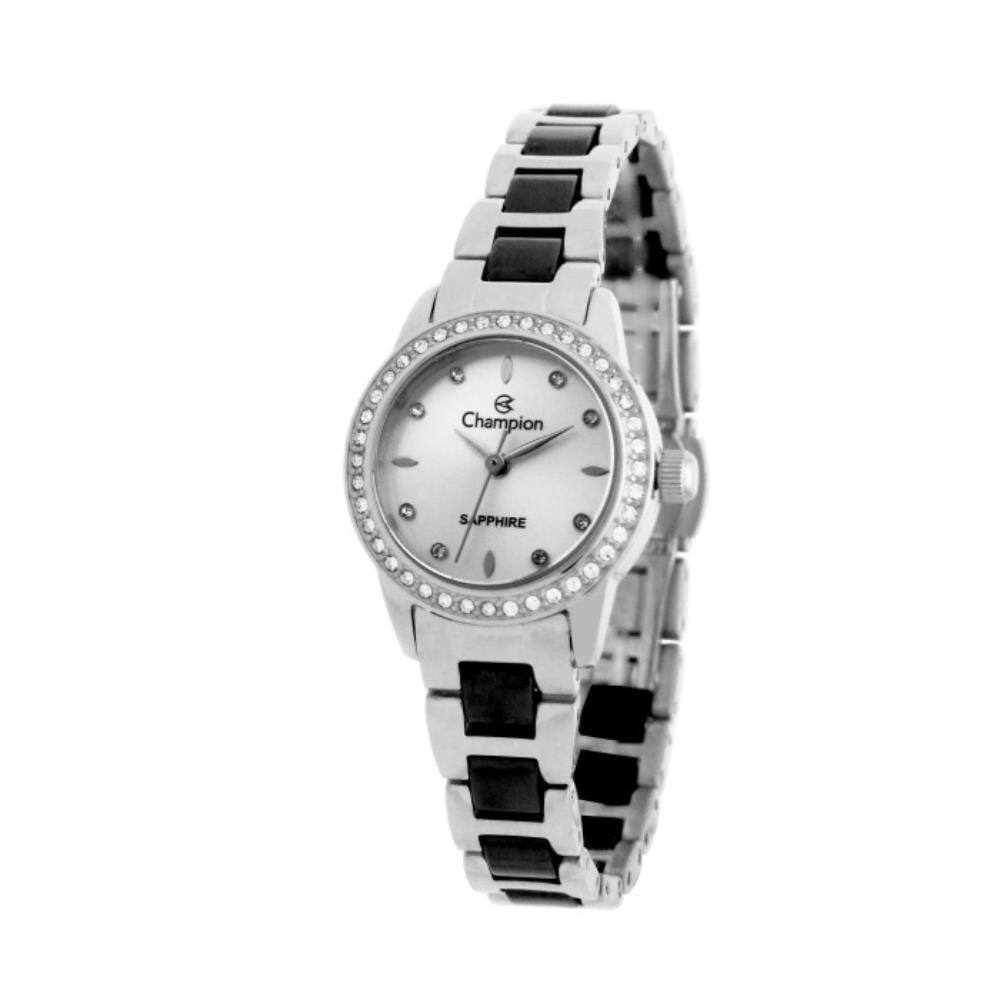Relógio Champion Feminino Ref: Cs28549Q Cerâmica Prateado
