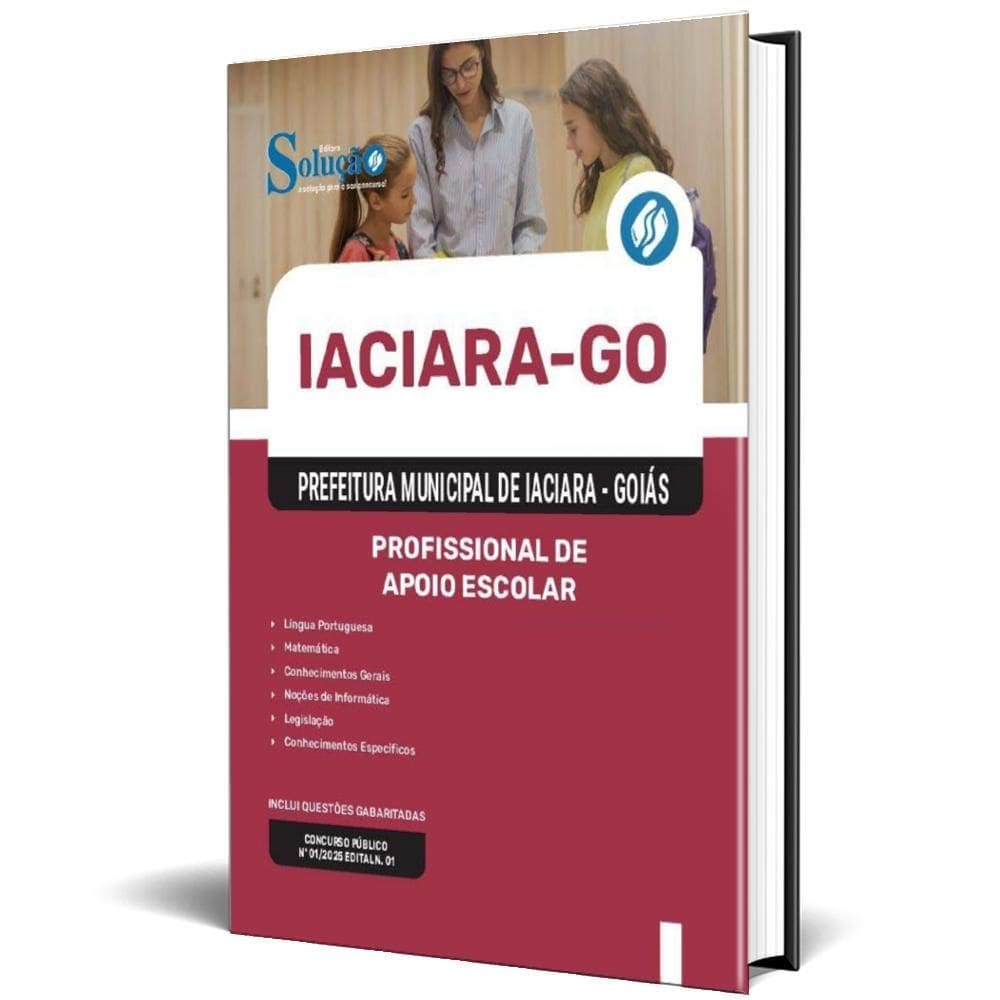 Apostila Prefeitura Iaciara Go 2025 Profissional Apoio