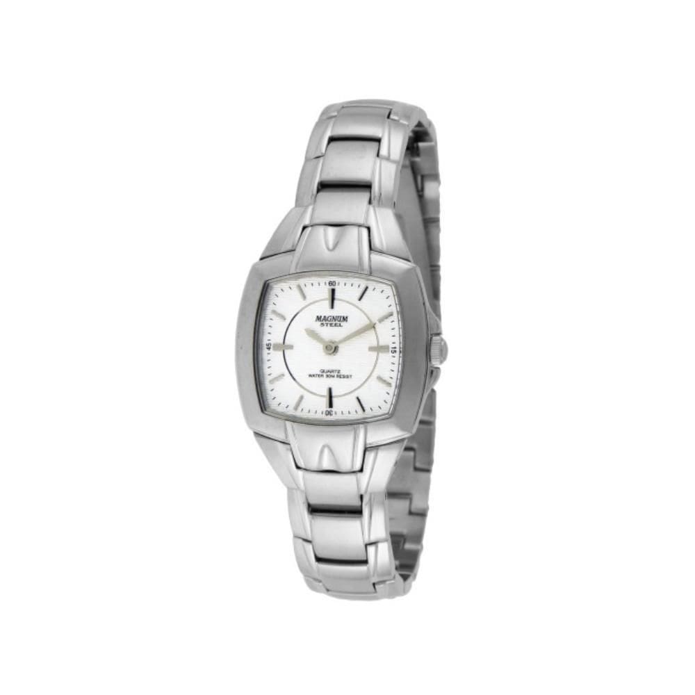 Relógio Magnum Feminino Ref: Ma28289Q Retangular Prateado