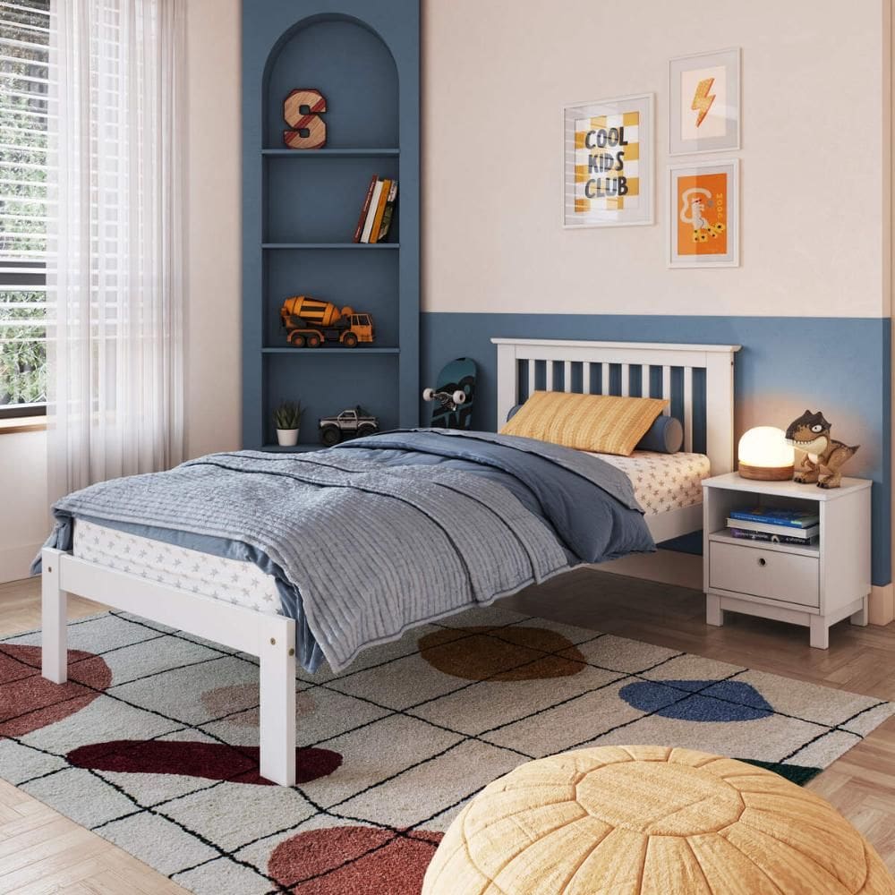 Cama de Solteiro de Madeira Maciça para Colchão 88x188cm Multimóveis CR35274