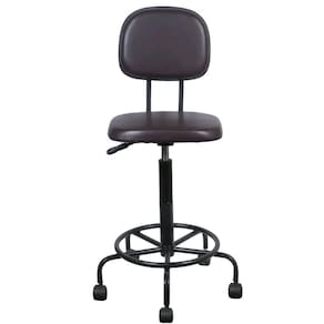 Cadeira caixa alta L duplo base semi corano marrom