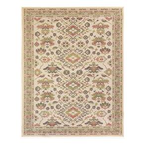 Tapete Sala Oriental 200X300 Cm Bege Tipo Belga Sem Pelo