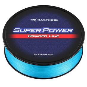 Linha de pesca KastKing Superpower Braided 18,14 kg 500+47 m azul celeste