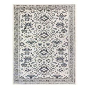 Tapete Sala Oriental 200X250 Cm Cinza Azul Sem Pelo