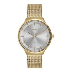 Relógio Seculus Feminino Ref: 77317lpsvds1 Casual Mesh Dourado