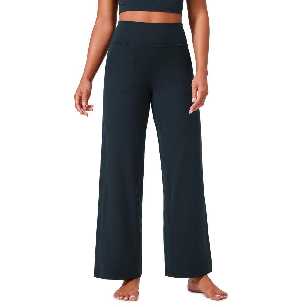 Calças de ioga CRZ YOGA Butterlift de cintura alta, perna larga, azul marinho, XS