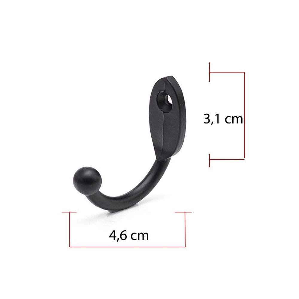 Cabide P/Roupa Cabides Gancho Parede Metal Kit 12 Pcs Barato