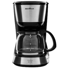 Cafeteira Britania Faz 18 Xicaras Inox 550W Preta 127V