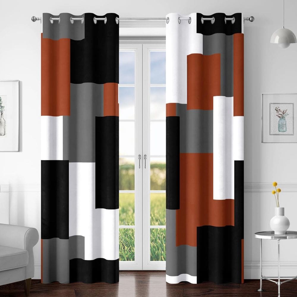 Cortinas Blackout Tyrot Burnt Orange 100% Blackout 240x245cm