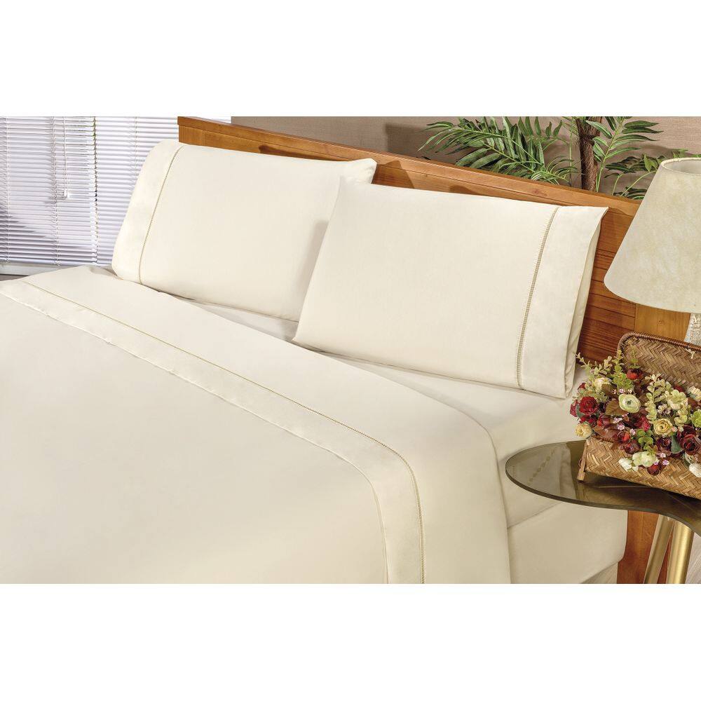 Jogo de Cama Elegance Solteiro 3 Peças Palha