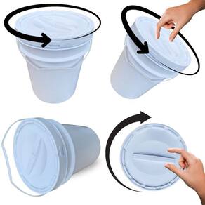 Leitera 20L Alça Plástica E Tampa Rosca - Kit 4 Pçs