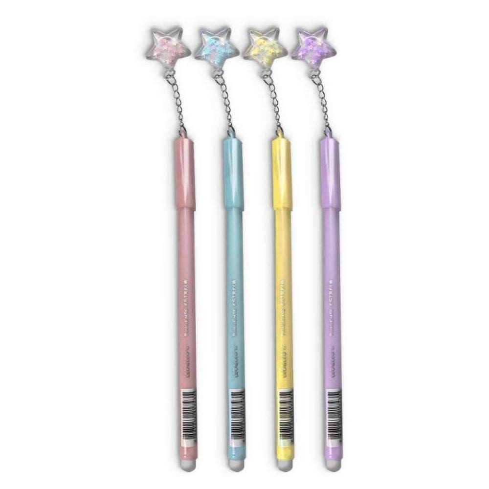 Caneta Gel Apagavel 0.5 Pingente Estrela Und Leo E Leo 10223